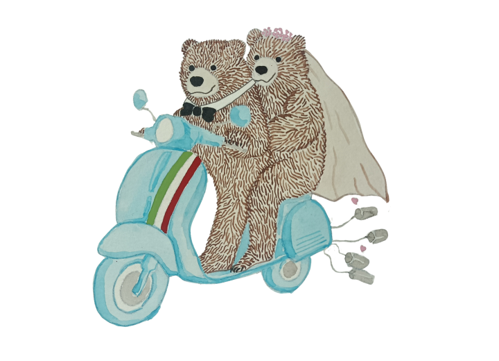 Bears on Vespa